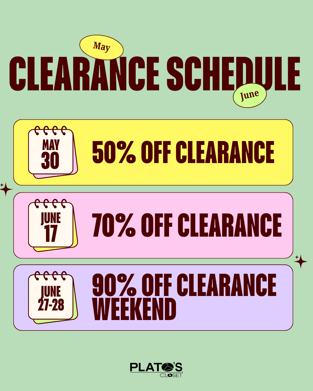 Clearance at Plato's Closet